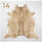 Light Beige & White Cowhide Rug - Genuine Soft Palomino Leather Area Rug