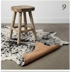 Black & Grey Salt and Pepper Cowhide Rug - Genuine Speckled Leather Area Rug