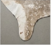 Authentic Taupe Grey & Beige Cowhide Area Rug – Genuine Natural Leather Accent Mat