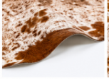 Brown & White Speckled Cowhide Rug | Genuine Natural Cow Skin Rug | Western Farmhouse Area Rug | Real Leather Hide Carpet