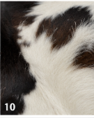 Natural Tricolor Cowhide Rug, Brown Black and White Hair-on-Hide Area Rug