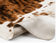 Brown Brindle Cowhide Rug – Natural Cow Skin Area Rug, Rustic Farmhouse Decor, Genuine Leather Hide Rug, Western Living Room Accent