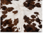 Brown & White Cowhide Rug – Genuine Natural Cow Skin Area Rug, Western Farmhouse Decor, Real Hair On Hide Rug, Living Room Accent Rug