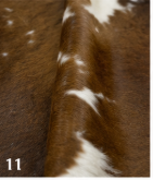Natural Tricolor Cowhide Rug, Brown Black and White Hair-on-Hide Area Rug