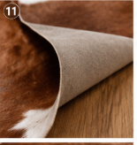 Genuine Brown and White Cowhide Rug | Chestnut Tan & Pure White Leather Area Rug | Classic Western Cowskin Floor Carpet
