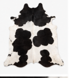 Authentic Classic Black and White Spotted Cowhide Area Rug – Genuine Holstein Leather Accent Mat