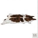 Authentic Brown and White Speckled Cowhide Rug -  Real Leather Area Rug