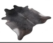 Natural Dark Grey Cowhide Rug - Luxury Genuine Leather Area Rug