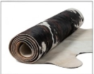 Tricolor Black, Brown & White Cowhide Rug - Genuine Patchwork Natural Leather Area Rug