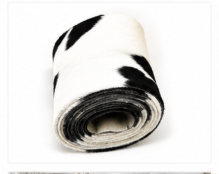 Classic Black and White Cowhide Rug, Genuine Hair-on-Hide Area Rug