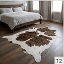 Authentic Brown and White Speckled Cowhide Rug -  Real Leather Area Rug