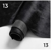 Genuine Solid Black Cowhide Rug | Natural All-Black Leather Area Rug | Modern Minimalist Cow Skin Floor Carpet for Living Room