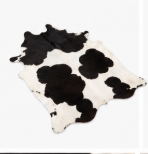Authentic Classic Black and White Spotted Cowhide Area Rug – Genuine Holstein Leather Accent Mat