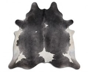 Natural Dark Grey Cowhide Rug - Luxury Genuine Leather Area Rug