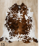 Authentic Brown and White Spotted Cowhide Area Rug – Genuine Salt & Pepper Pattern Leather Mat