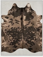 Genuine Black & White Peppered Cowhide Rug | Black Saddle Speckled Area Rug | Natural Salt and Pepper Cowskin Floor Carpet