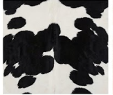 Genuine Black and White Cowhide Rug | Natural Spotted Cow Skin Area Rug | Classic Holstein Pattern Leather Carpet for Living Room