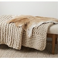 Natural Tan and White Cowhide Rug, Genuine Hair-on-Hide Floor Mat