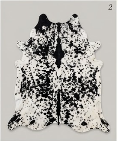 Black & Grey Salt and Pepper Cowhide Rug - Genuine Speckled Leather Area Rug