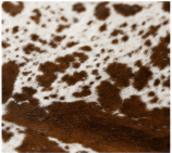 Genuine Chestnut Brown Speckled Cowhide Rug | Salt and Pepper Brown Cowskin Area Rug | Natural Tricolor Leather Carpet for Living Room