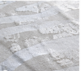 Authentic Silver Stenciled Cowhide Rug - Metallic Printed Leather Area Rug