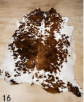 Authentic Brown and White Spotted Cowhide Area Rug – Genuine Salt & Pepper Pattern Leather Mat