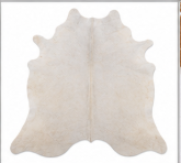 Brown and White Salt & Pepper Cowhide Rug - Genuine Speckled Leather Area Rug
