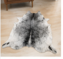 Grey Salt and Pepper Cowhide Rug - Genuine Monochrome Leather Area Rug