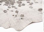 White & Silver Speckled Cowhide Rug – Genuine Hair On Hide Rug, Natural Cow Skin Area Rug, Modern Farmhouse Decor