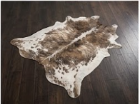 Genuine Dark Brown & White Speckled Cowhide Rug | Natural Salt and Pepper Cowskin Area Rug | Rustic Boho Carpet for Living Room