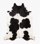 Authentic Classic Black and White Spotted Cowhide Area Rug – Genuine Holstein Leather Accent Mat