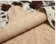 Genuine Salt & Pepper Cowhide Rug | Dark Brown & Off-White Speckled Cowskin Area Rug | Rustic Modern Western Leather Carpet