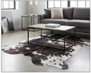 Tricolor Black, Brown & White Cowhide Rug - Genuine Patchwork Natural Leather Area Rug
