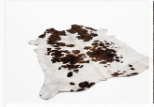 Brown & White Cowhide Rug – Genuine Natural Cow Skin Area Rug, Western Farmhouse Decor, Real Hair On Hide Rug, Living Room Accent Rug