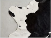 Genuine Black and White Cowhide Rug | Natural Spotted Cow Skin Area Rug | Classic Holstein Pattern Leather Carpet for Living Room