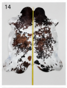 Tricolor Cowhide Rug - Genuine Leather Brown, Black & White Area Rug