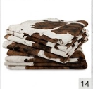 Authentic Brown and White Speckled Cowhide Rug -  Real Leather Area Rug