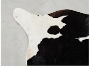 Genuine Black and White Cowhide Rug | Natural Spotted Cow Skin Area Rug | Classic Holstein Pattern Leather Carpet for Living Room
