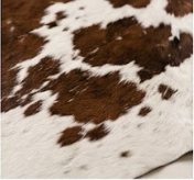 Authentic Dark Chocolate Brown & White Cowhide Area Rug – Genuine Natural Leather Accent Mat