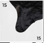 Genuine Solid Black Cowhide Rug | Natural All-Black Leather Area Rug | Modern Minimalist Cow Skin Floor Carpet for Living Room