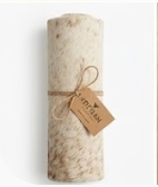 Authentic Champagne Beige & Cream Salt Pepper Cowhide Area Rug – Genuine Natural Leather Accent Mat