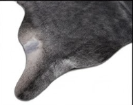 Natural Dark Grey Cowhide Rug - Luxury Genuine Leather Area Rug