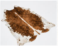 Brown Brindle Cowhide Rug – Natural Cow Skin Area Rug, Rustic Farmhouse Decor, Genuine Leather Hide Rug, Western Living Room Accent