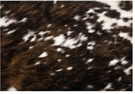 Genuine Natural Cowhide Rug | Tricolor Dark Brown & White Speckled Cow Hide Leather Floor Mat | Salt and Pepper Cowskin Area Rug