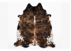 Brindle Cowhide Rug Natural Cow Skin Area Rug Brown Black White Cowhide Rug Genuine Hair On Hide Western Farmhouse Decor  Description