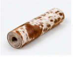 Brown & White Speckled Cowhide Rug | Genuine Natural Cow Skin Rug | Western Farmhouse Area Rug | Real Leather Hide Carpet