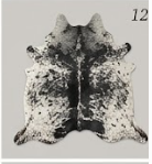 Black & Grey Salt and Pepper Cowhide Rug - Genuine Speckled Leather Area Rug