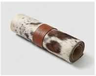 Genuine Salt & Pepper Cowhide Rug | Dark Brown & Off-White Speckled Cowskin Area Rug | Rustic Modern Western Leather Carpet