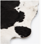 Authentic Classic Black and White Spotted Cowhide Area Rug – Genuine Holstein Leather Accent Mat