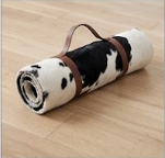 Genuine Black and White Cowhide Rug | Natural Spotted Holstein Pattern Cowskin Area Rug | Modern Leather Carpet for Living Room